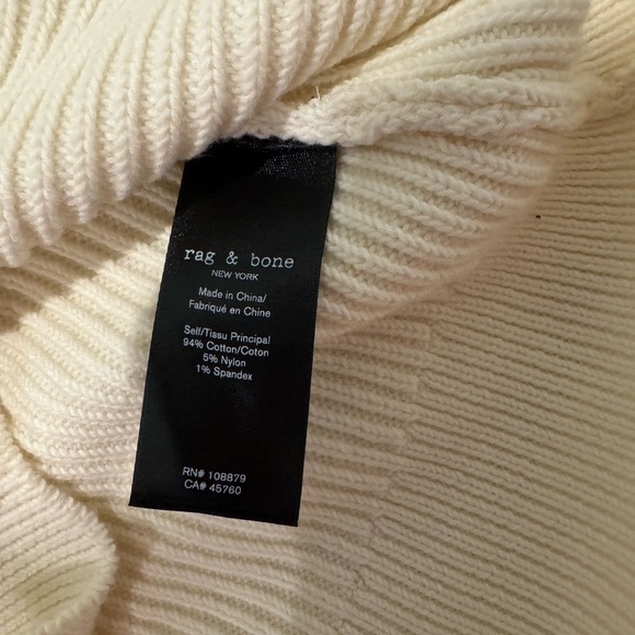 NEW RAG & BONE REVOLVE IVORY RIBBED HALTER TOP crochet - Picture 7 of 7